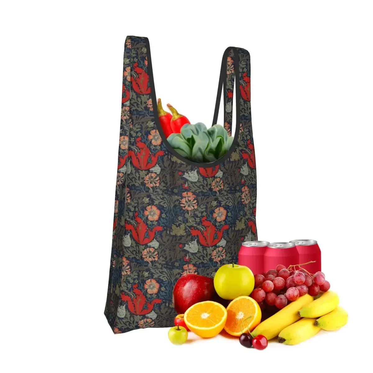 William Morris Compton Shopping Bag Portable Tote Bags Reusable Shoulder Shopper Bag Groceries Handbag