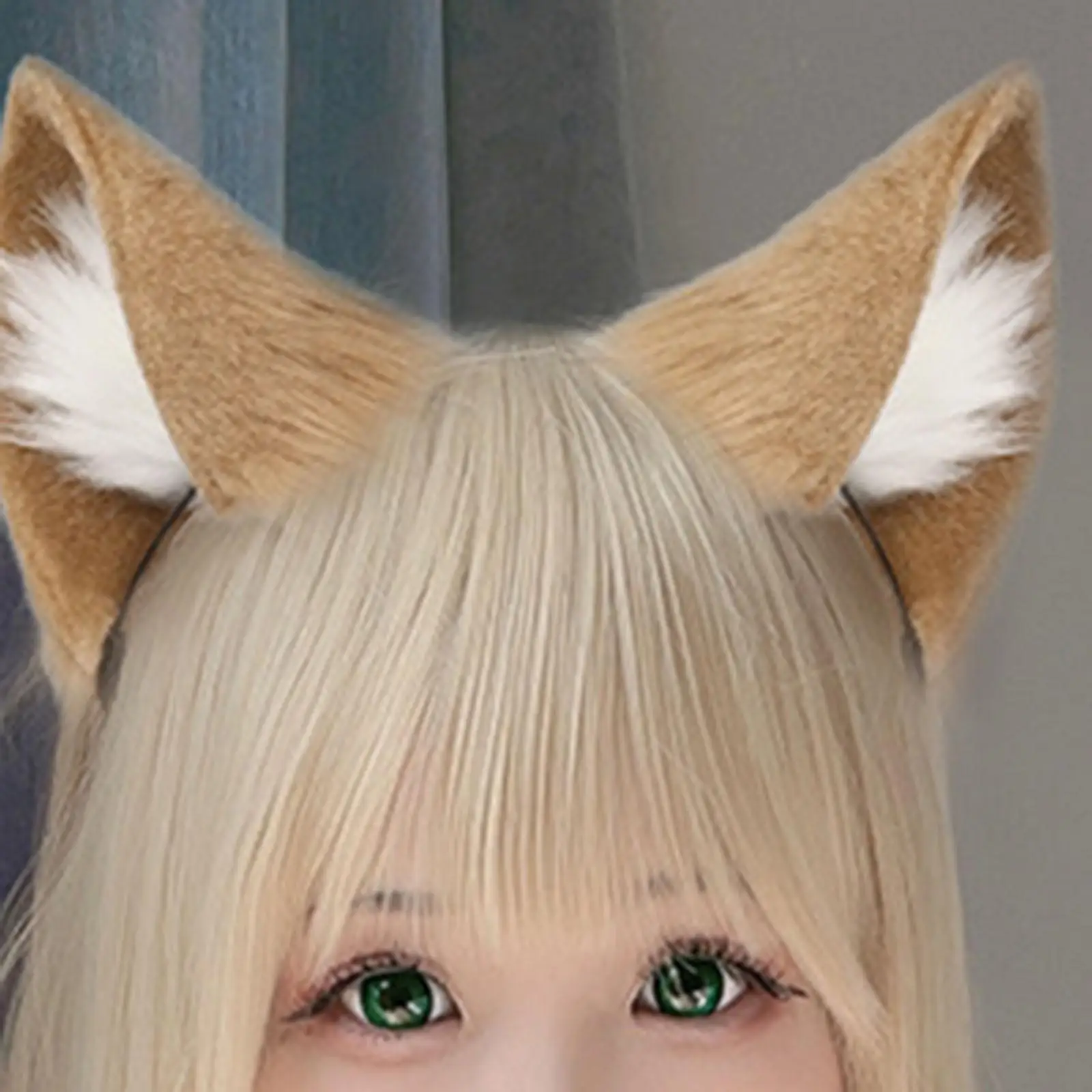 Adult Unisex Cat Ear Tail Cosplay Kit Halloween Party Costume with Choker Bell Collar Plush Fancy Dress Role Play Toy for