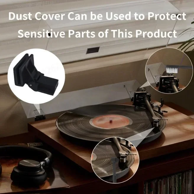 Record Player Dust Cover Hinges 2PCS, Universal Turntable Lid Hinges for Phonograph, Replacement Hinge Set