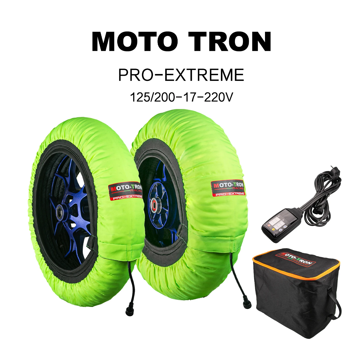 MOTOTRON  - DIGITAL SIDE RIM TYRE HEATERS / WARMERS FOR 1000cc, 125/200/17