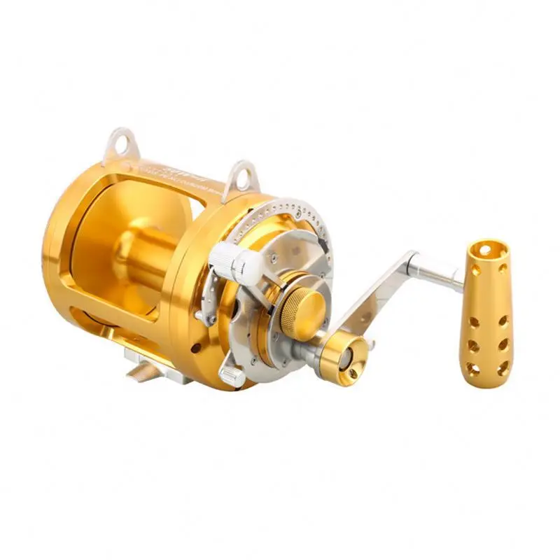 

50W 80W 130W Trolling Reel 2 Speed Deep Sea Boat Big Game Reels Metal Heavy Duty Saltwater Fishing Reel