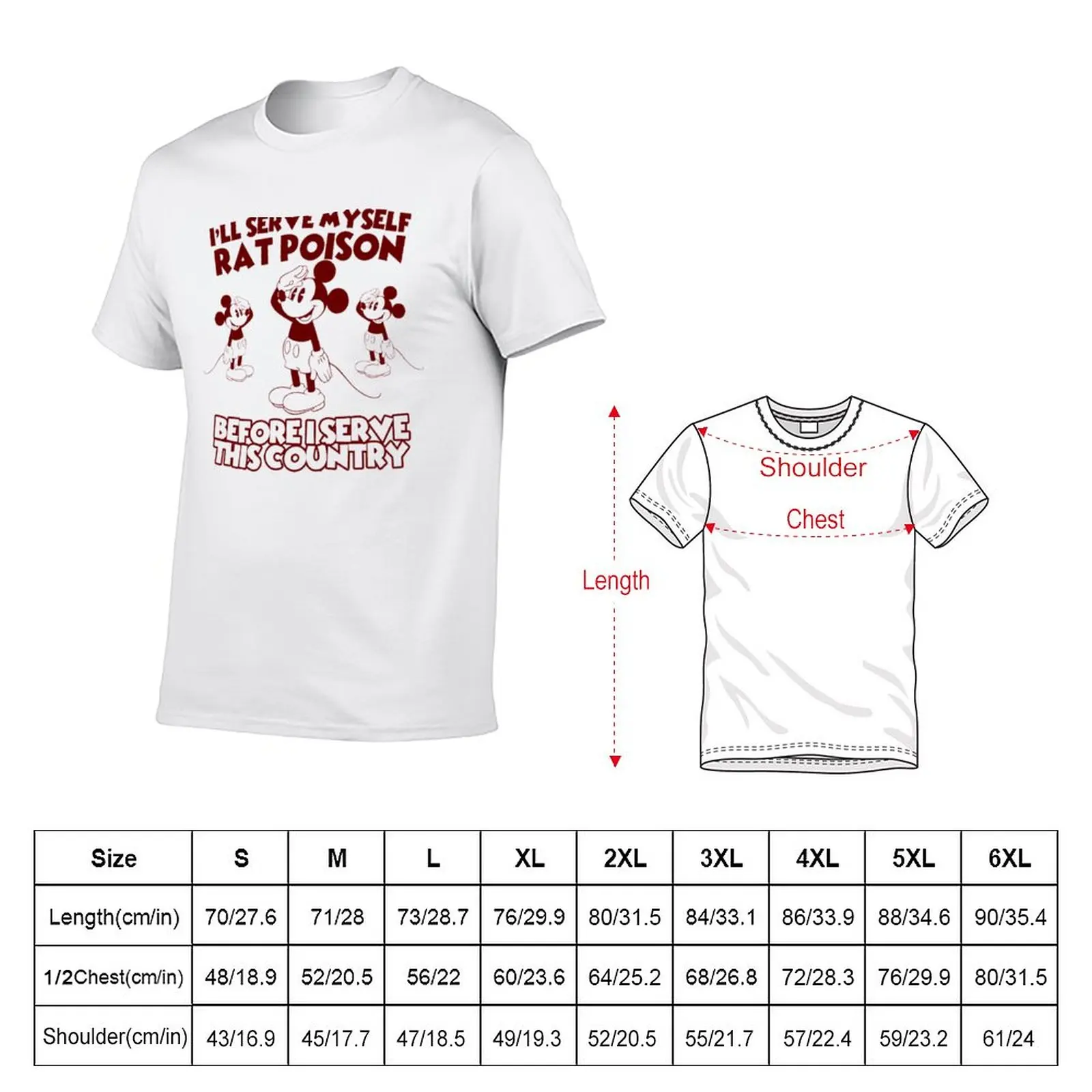 I'll serve myself rat poison before i serve this country T-Shirt vintage clothes quick drying shirt T-shirts for men cotton