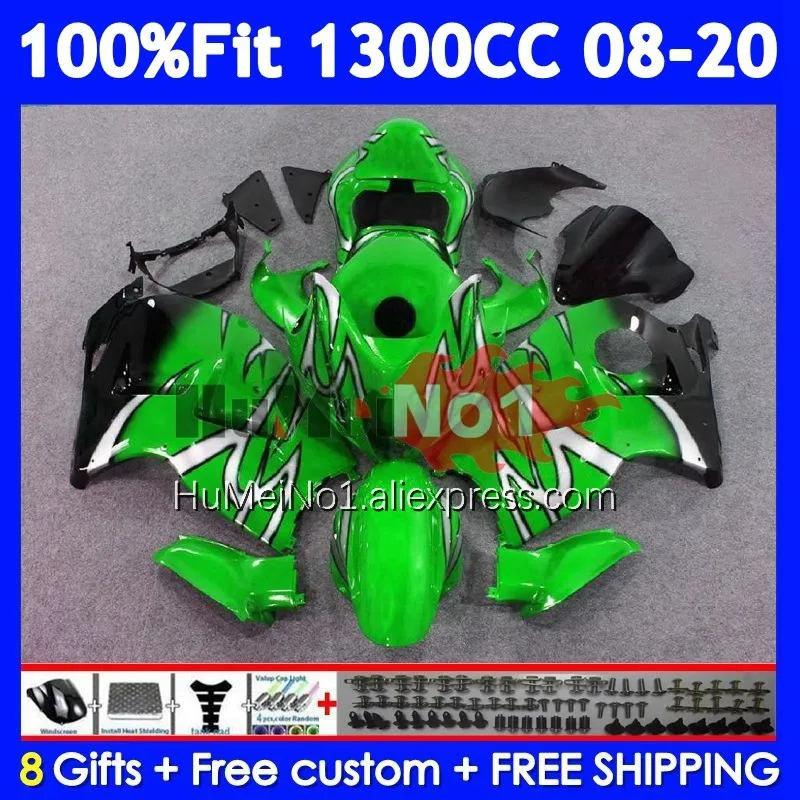 Fairing For SUZUKI Hayabusa Green blk GSXR-1300 GSXR 1300 128No.270 GSXR1300 08 09 10 11 12 13 14 2015 2016 2017 2018 2019 2020