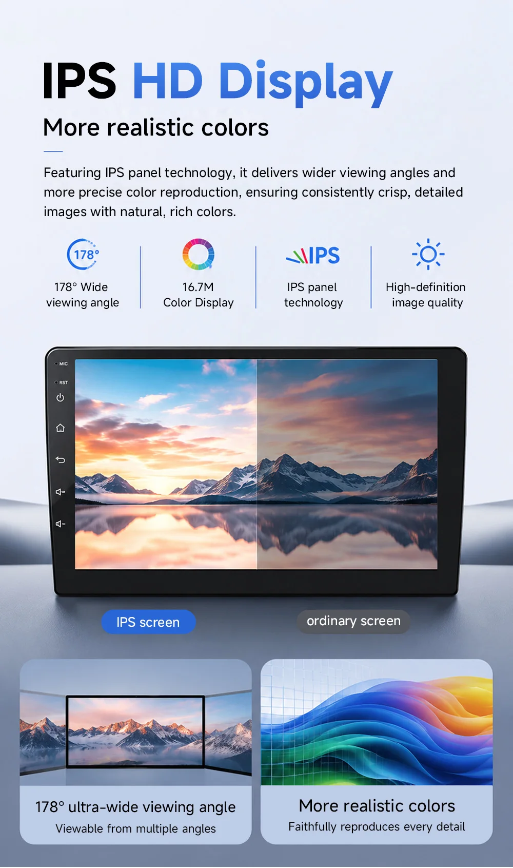 BQCC 2 Din 9 Zoll Universal MP5 Autoradio FM AM RDS Mirror Link Bluetooth Kabelgebunden Kabellos CarPlay Android Auto Multimedia-Player – Detail 15
