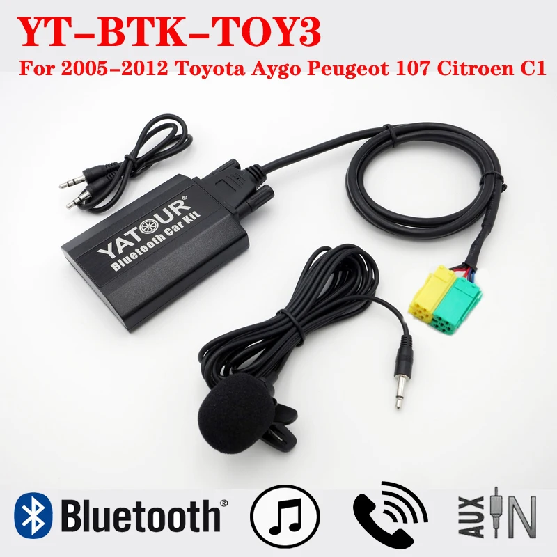 For Toyota Aygo Peugeot 107 Citroen C1 original car radios Hi-fi Bluetooth MP3 player Yatour BTK wireless Bluetooth music kit