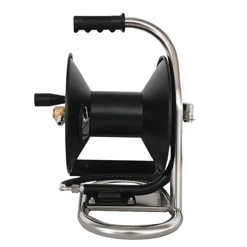 Industrial High Pressure Hose Reel for Sewer Cleaning Jetting Machine Heavy Duty Water Pipe Storage Drum for Professional Use