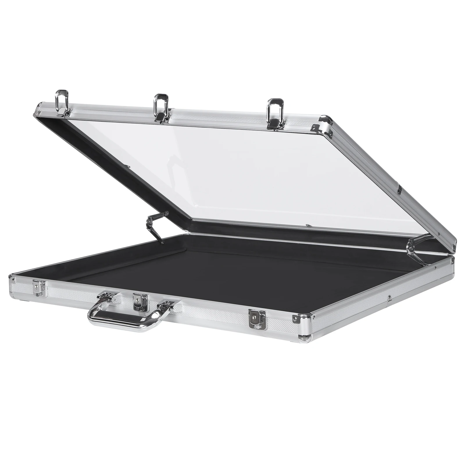 

24x20/33x22 In Card Show Display Case Large Aluminum Tabletop Showcase Lockable with Handle for TCG Jewelry Craft Collectibles