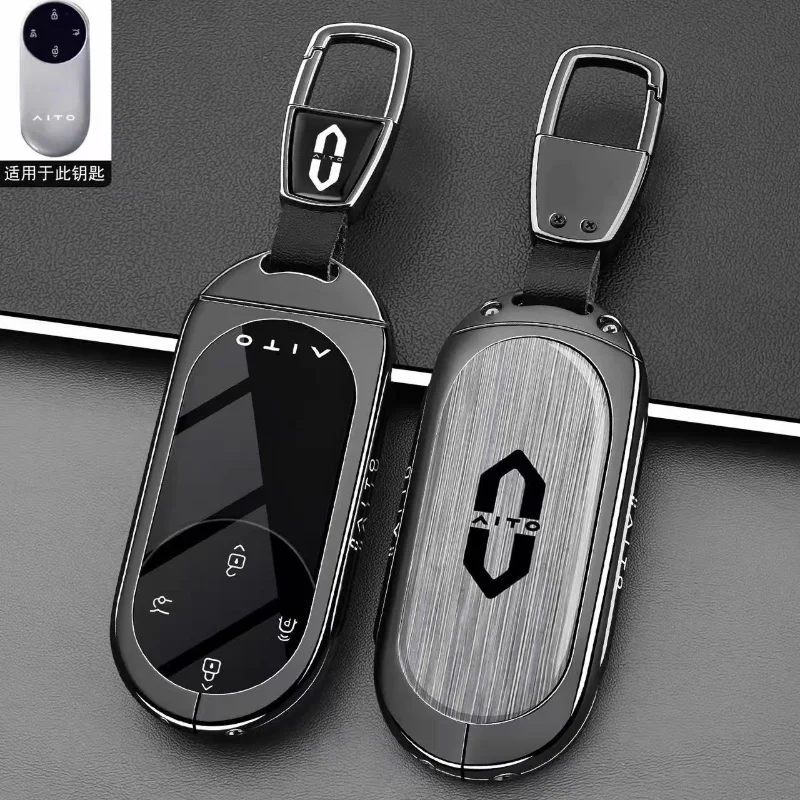 Funda Protectora de Aleación de Zinc para Llave de Coche Huawei AITO M8 M7 M9 2025 2026, Estuche Protector Premium para Llave de Auto, Accesorios para Llavero