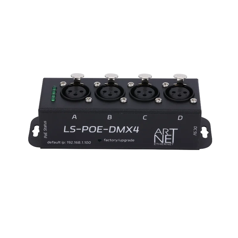 Logic sync mini poe ethernet artnet dmx512 controller 4 universum 2048 disco beleuchtung mit ma2 grandma3 sun suite3 dvc4