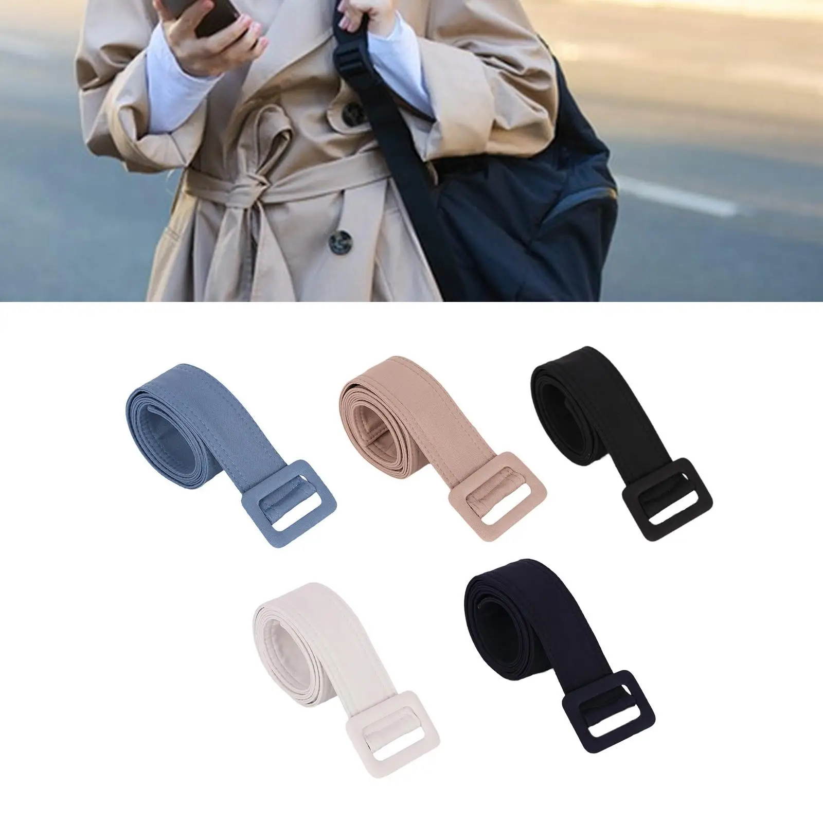 Trench Coat Belt Trendy Waistband for Shirt Dating Dress Ladies Trench Coat