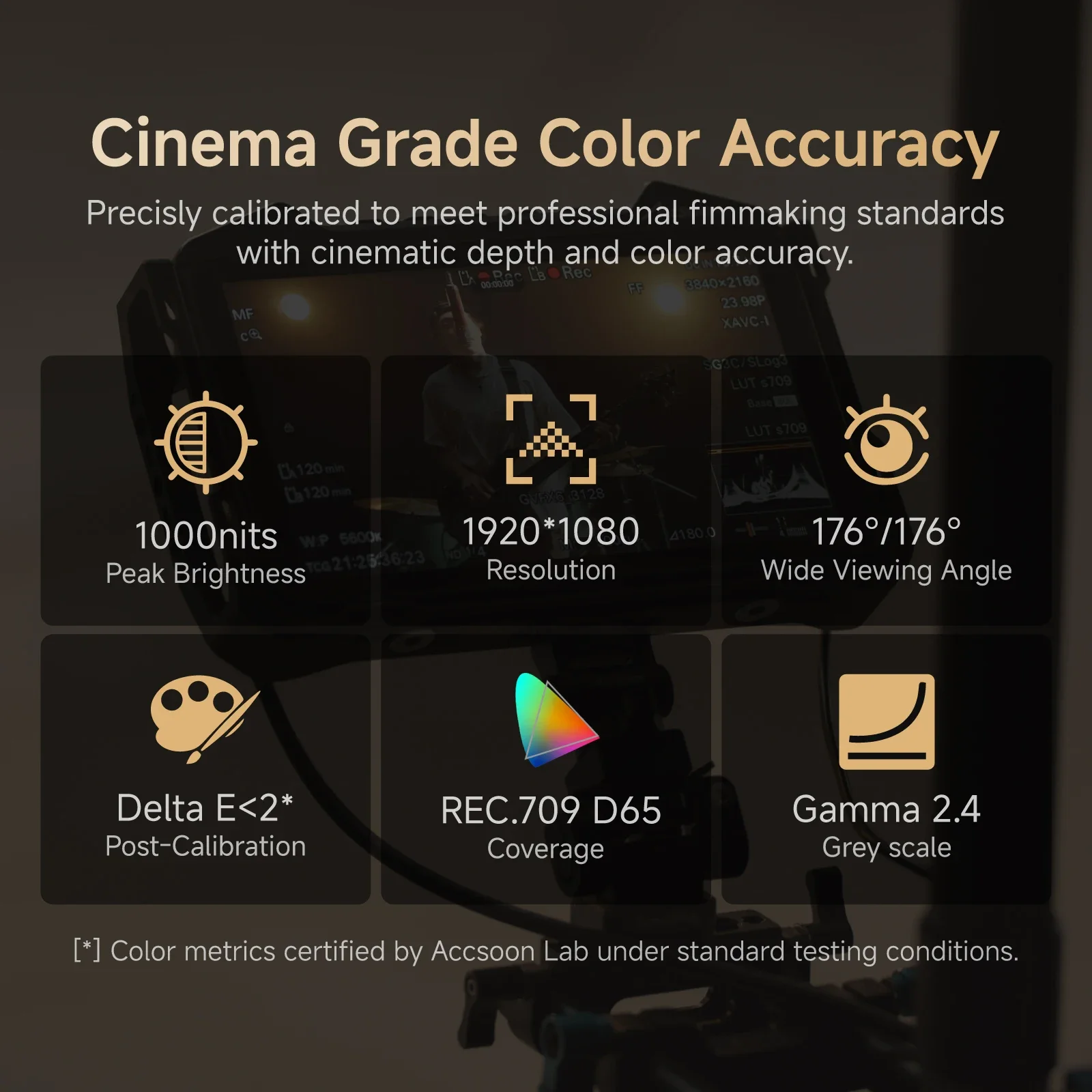 Accsoon CineView M7 Pro 1080p 4K 7” LCD touch screen Monitor 3D lut REC709 1000Nits HDMI SDI USB-C  field monitor