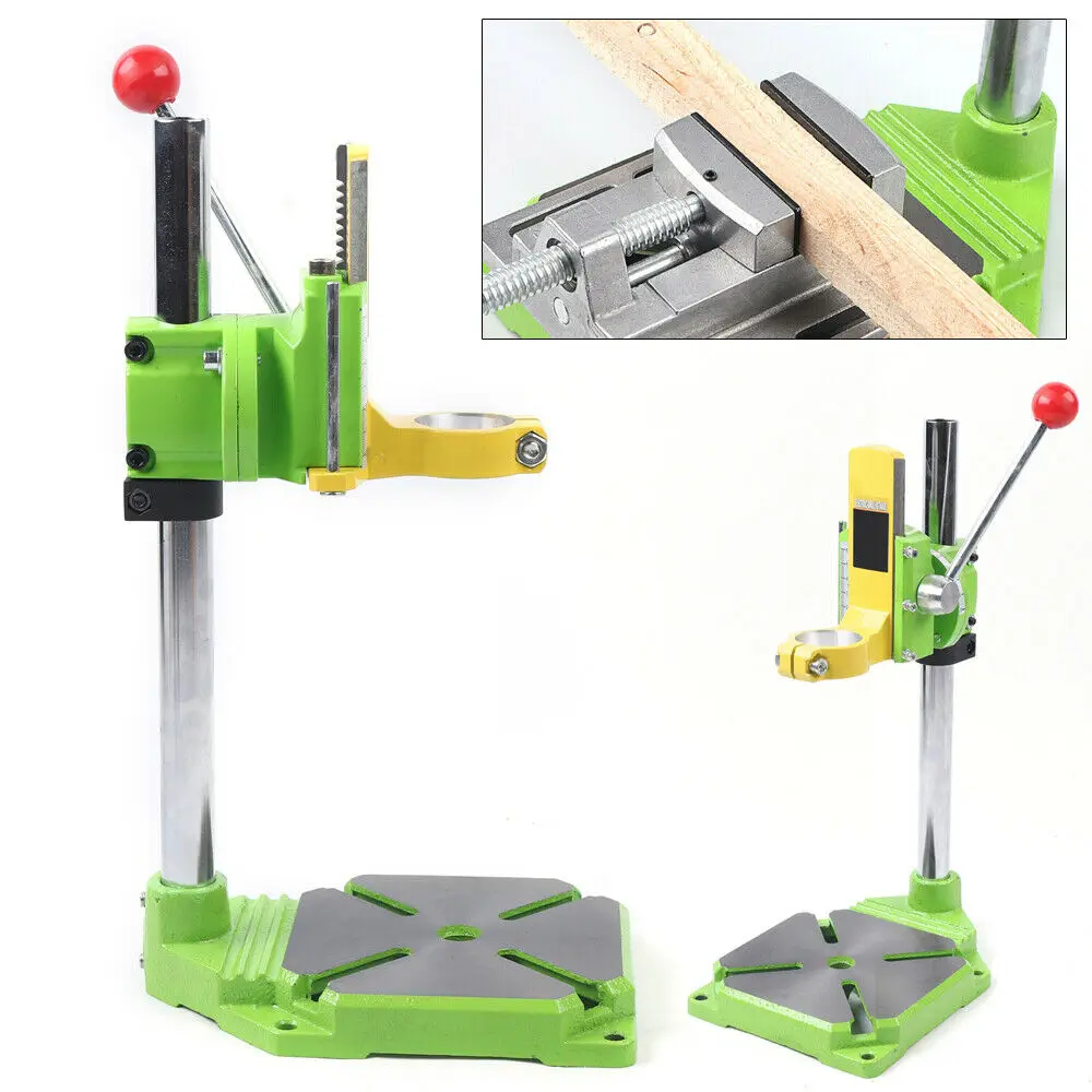 Bench Drill Press Stand Clamp Workbench Pillar Clamp Drilling Holder 90 ° Adjustable Repair Tool