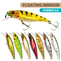 8.5cm 9.6g Fishing Lures Floating Minnow Wobbler Long Casting Artificial Hard Bait Fishing Accessories Trout Bass Decoy MN627