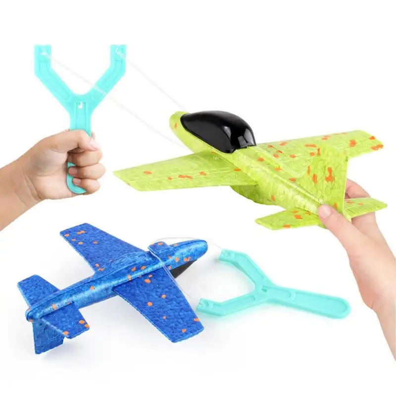 Foam Airplane Throwing Foam Palne Model Glider Plane Aircraft Model Outdoor DIY Educational Toy For Children