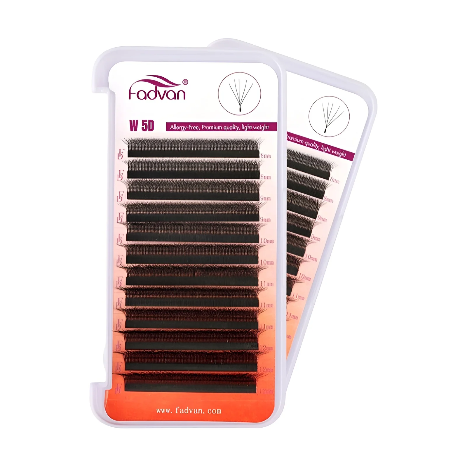Fadvan m/l/l +/c/d onda 3d/4d/5d w forma extensões de cílios à prova dwaterproof água curling volume natural cílios macios preto cílios postiços