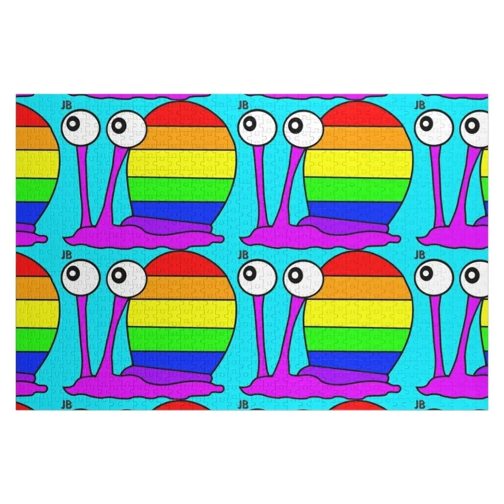 

RAINBOW GARY THE SNAIL Jigsaw Puzzle Adult Wooden Personalized Personalised Name Photo Puzzle