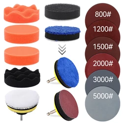 Car Detailing Polishing Sponge For Auto Headlight Restoration Kit With Buffing Pad Sanding Disc Waxing Sponge M10 Drill Adapter