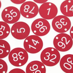 50Pcs/set 1-100 Numbered Sign Labels Beehive Tags Livestock Beekeeping Supply Red Bee Hive Mating Box Mark Garden Tool Kits