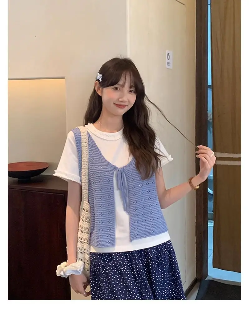 سترات الصدريات رقيقة المرأة سترة الرسن أعلى امرأة الخريف الصوف التلبيب houndstooth المخلوطة ميلارد محززة النمط الفرنسي الحضرية OL #2