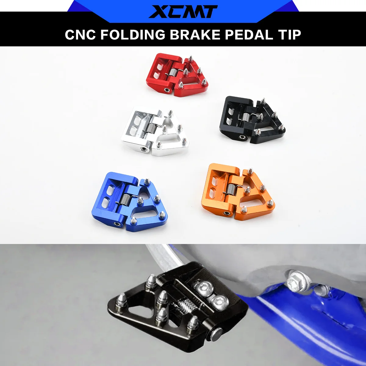 

For Husqvarna TE TEi FE TX FX TC FC 125-501 2017-2023 Motorcycle CNC Aluminum Folding Rear Brake Pedal Tip Plate Accessories