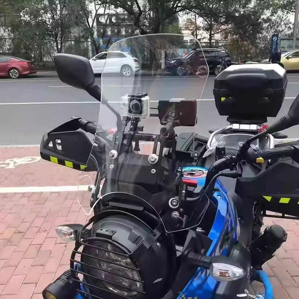 دراجة نارية الزجاج الأمامي رفع تعديل دعم حامل هاتف لتحديد المواقع والملاحة قوس لسوزوكي فستروم DL250 فولت-ستروم DL 250