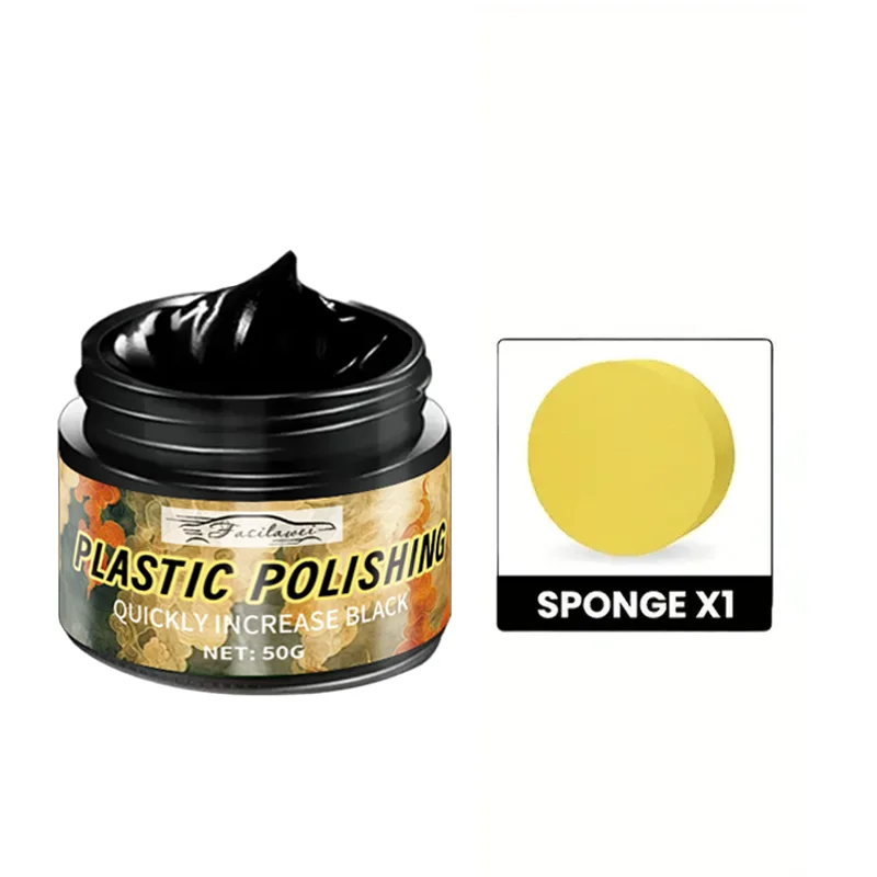 مرمم أجزاء بلاستيكية للسيارة، شمع تلميع داخلي أسود، عامل تجديد لمنع الشيخوخة، إصلاح الخدوش البلاستيكية، Ti