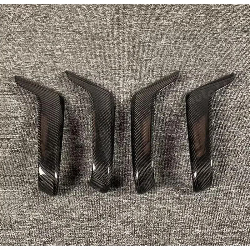 S+ Carbon Fiber Inner Door Handrail Cover Trim 4PC For 2019-2023 Benz A-Class Sedan
