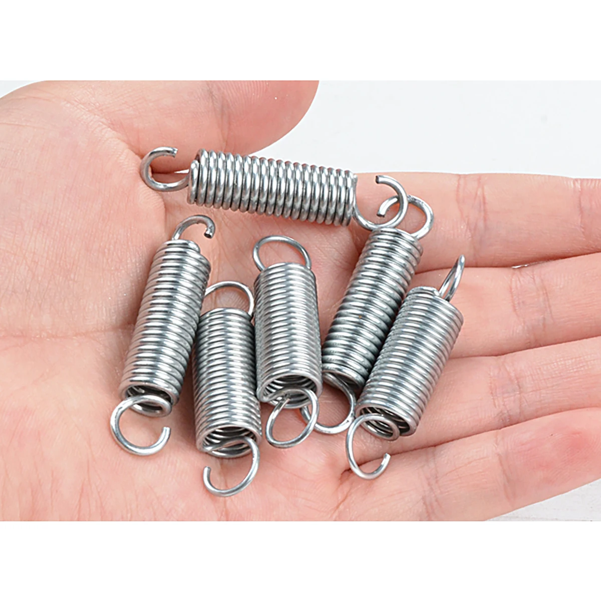 5/10Pcs Galvanize Nickelage Tension Spring Broach Spring Semi-Automatic Baler Hook Circle Wire Diameter 1.2/1.5Mm Outer 10/11Mm