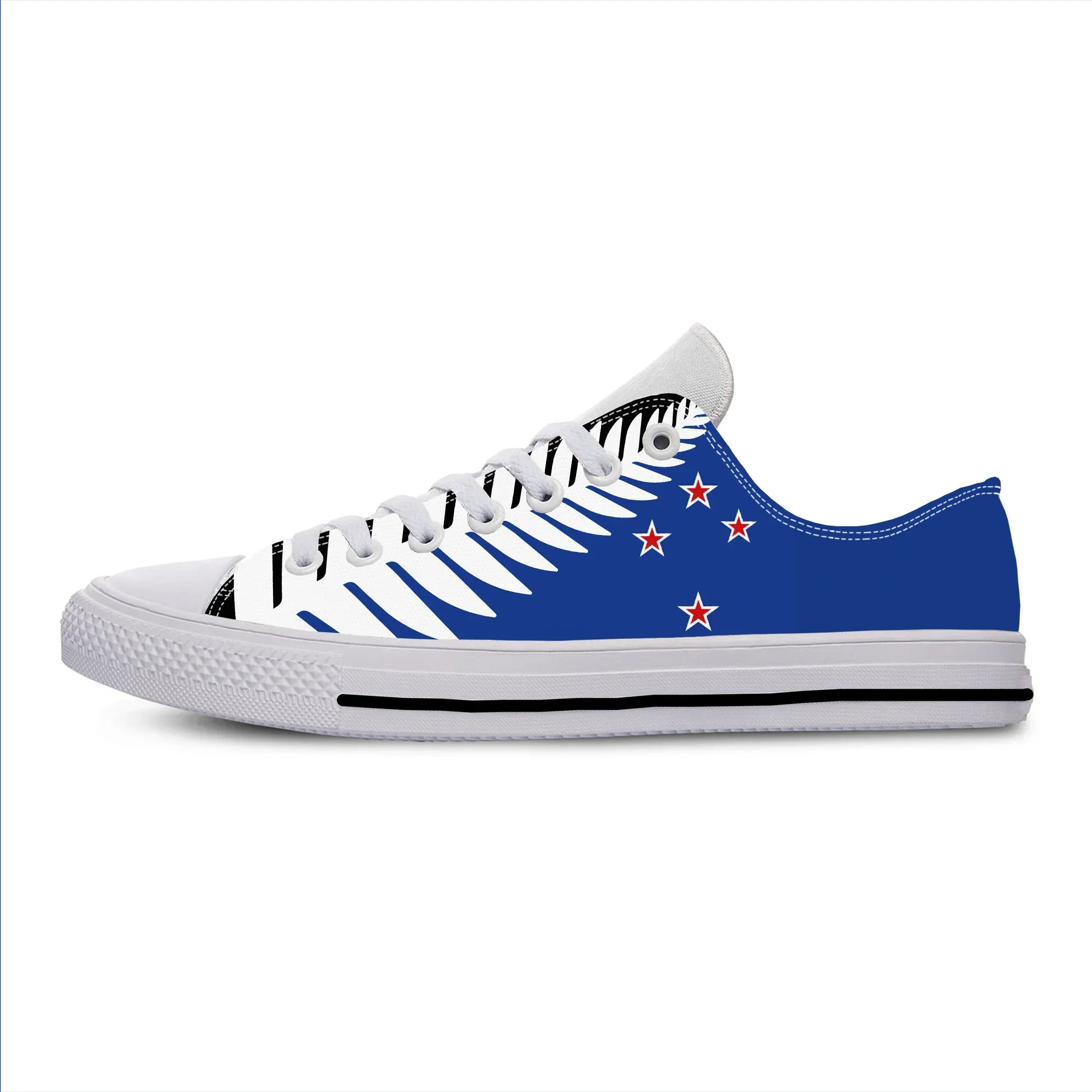 

New Zealand Flag Low Top Sneakers Mens Womens Teenager Casual Shoes Canvas Running Shoes 3D Print Breathable Lightweight shoe