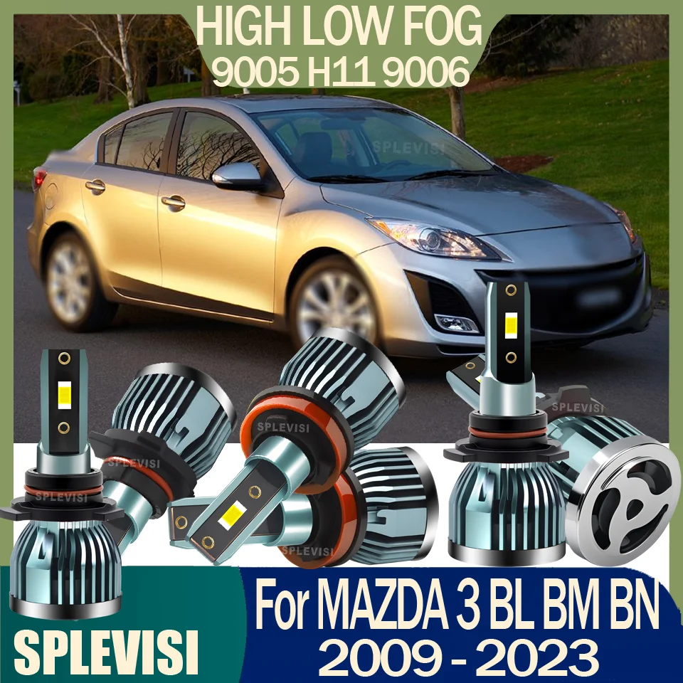 

Night Vision Tool-Free waterproof Headlight foglight LED For MAZDA 3 BL BM BN 2009 2010 2011 2012 2013 2014 2015 2016 2017-2023
