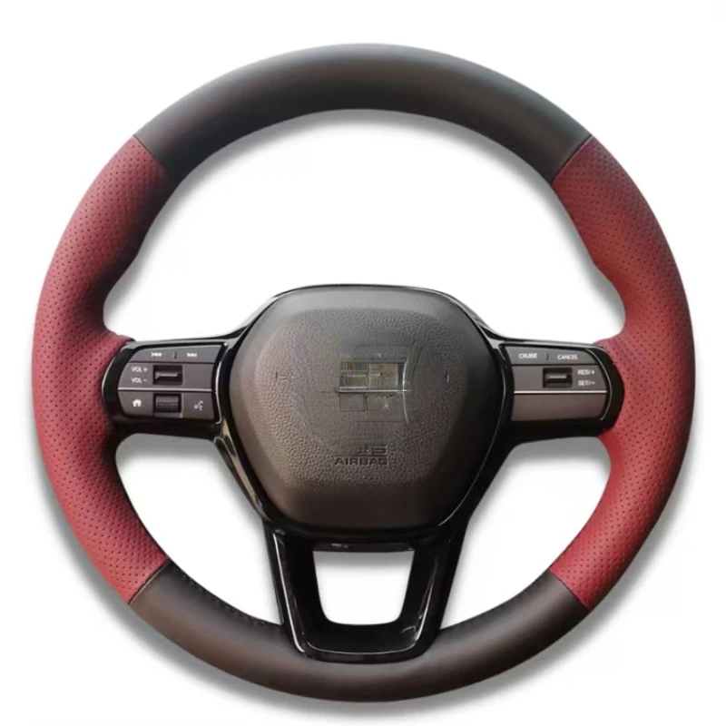 Suitable For Honda CIVIC  2023 Hand Sewing Leather  Steering Wheel Cover Anti slip and sweat absorption