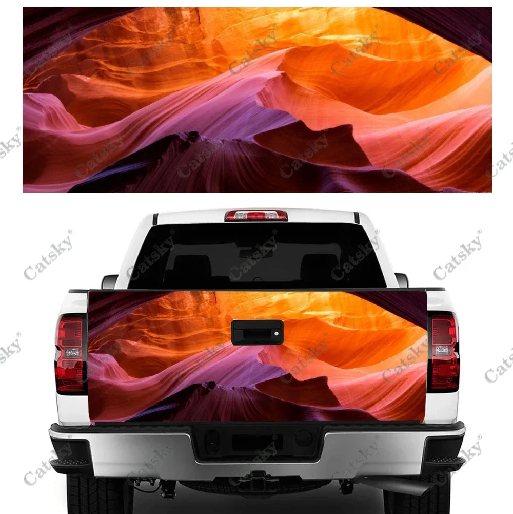 Spectacular Antelope Canyon Car Tail Trunk Protect Vinly Wrap Sticker Decal Auto Hood Decoration Sticker for SUV Off-road Pickup