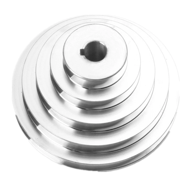 Aluminum A Type 5 Step Pagoda Pulley Wheel 150mm Outer Dia for Timing V-Belt Dropshipping