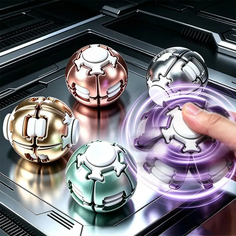 3D Printed Hamburg Multicolor Gear Sphere Ball Stress Relief Fidget Toy Desktop Creative Ornament