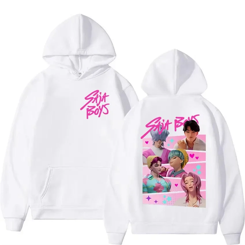 2025K-pop Saja Jongens Demon Hunters Print Hoodies Mannen Vrouwen Lange Mouw Sweatshirt Populaire Mode Y2k Fleece trui