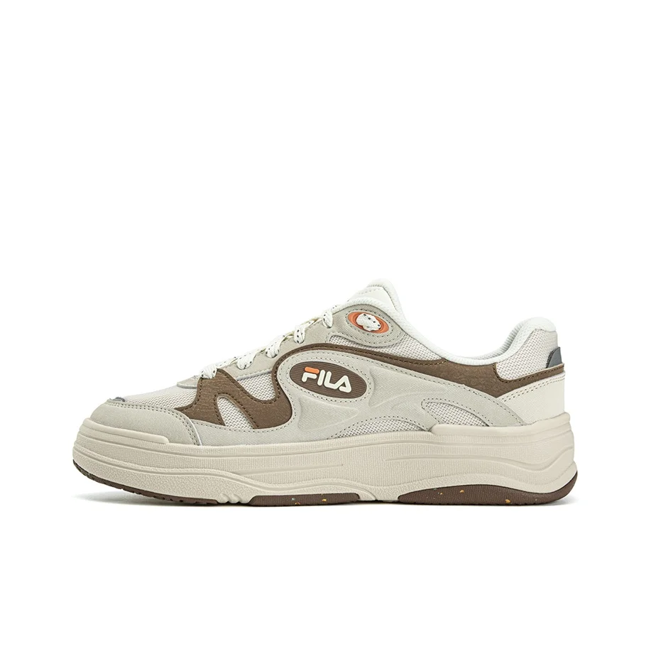 FILA VIBE Abrasion Resistant Lightweight Breathable Low top Skateboard Shoes Men's Swan Yellow/Wheat Brown F12M623210FWO