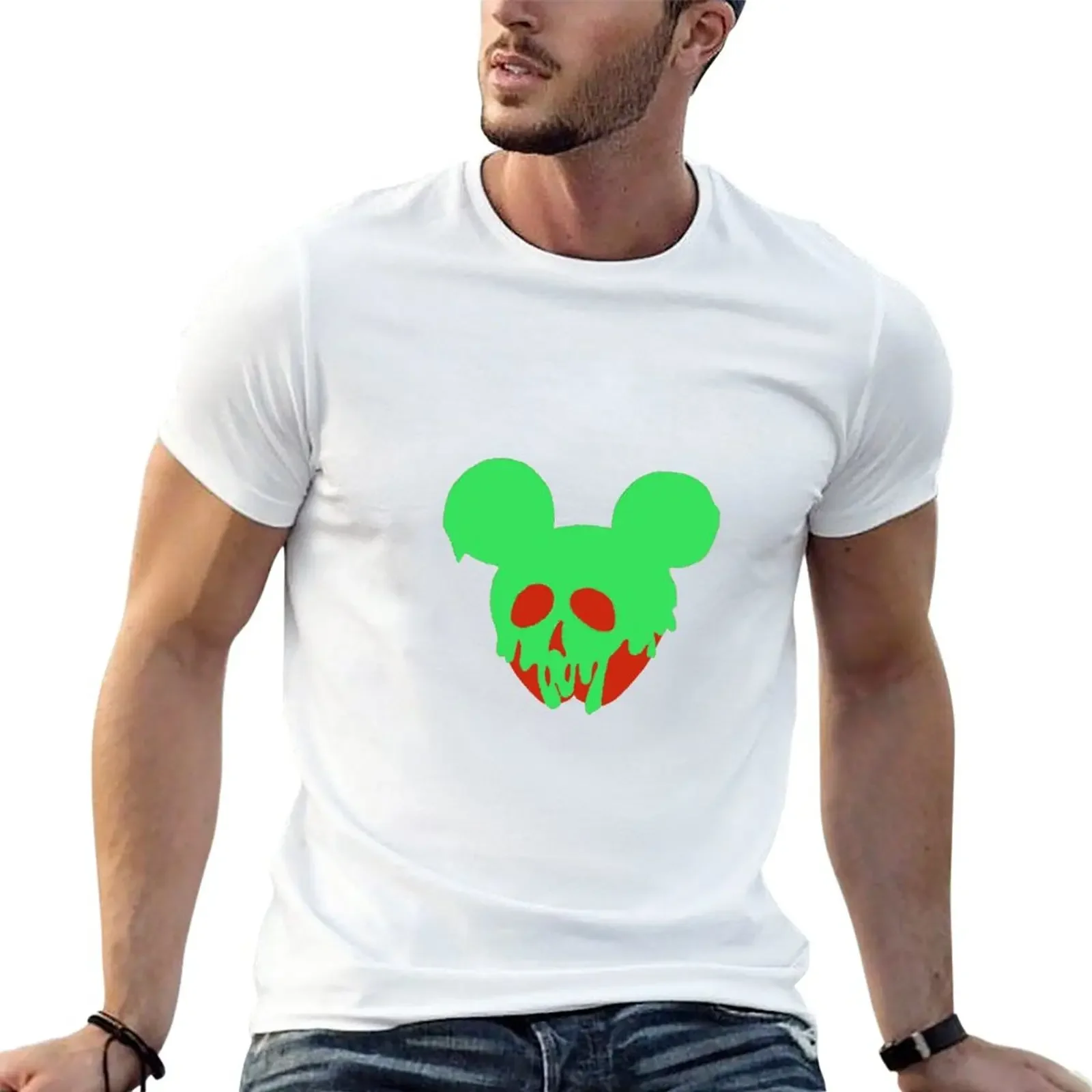 Spooky Mouse Apple T-Shirt cute clothes kawaii clothes mens big and tall t shirts