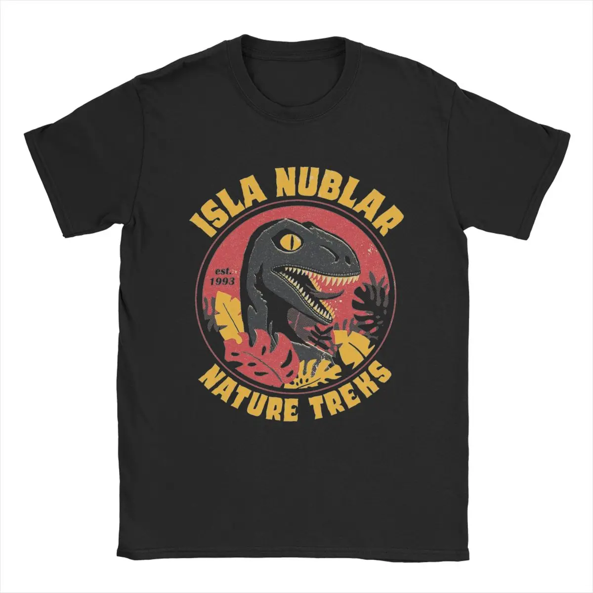 Isla Nublar Nature Jurassics Parks T Shirt Men's 100% Cotton Casual T-Shirt Round Collar Tees Short Sleeve Tops Gift Idea