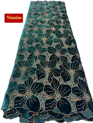 5Yards Delicate Elegant Latest High Quality Very Soft Austria Embrodered Velvet Fabric For Party Evening Dress NN_2668Z