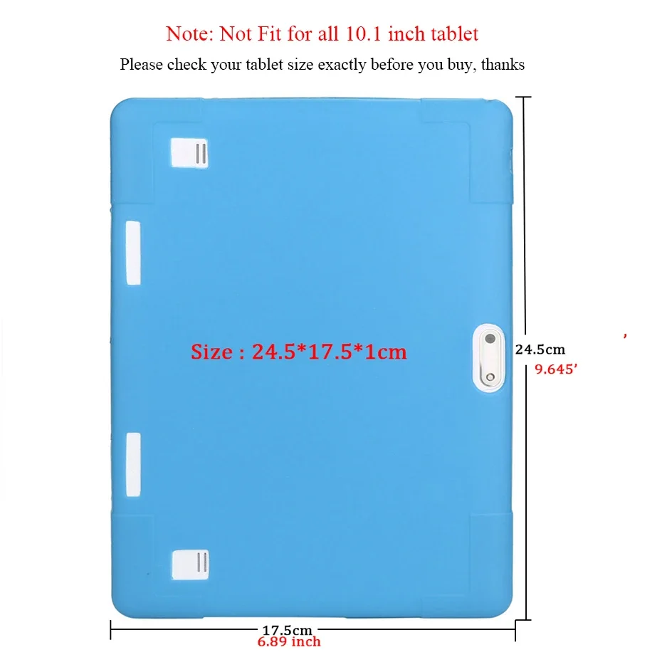 10.1'' Universal Soft Silicone Case For 10 10.1 inch Android Tablet PC Shockproof Solid Color Back Cover Protective Shell