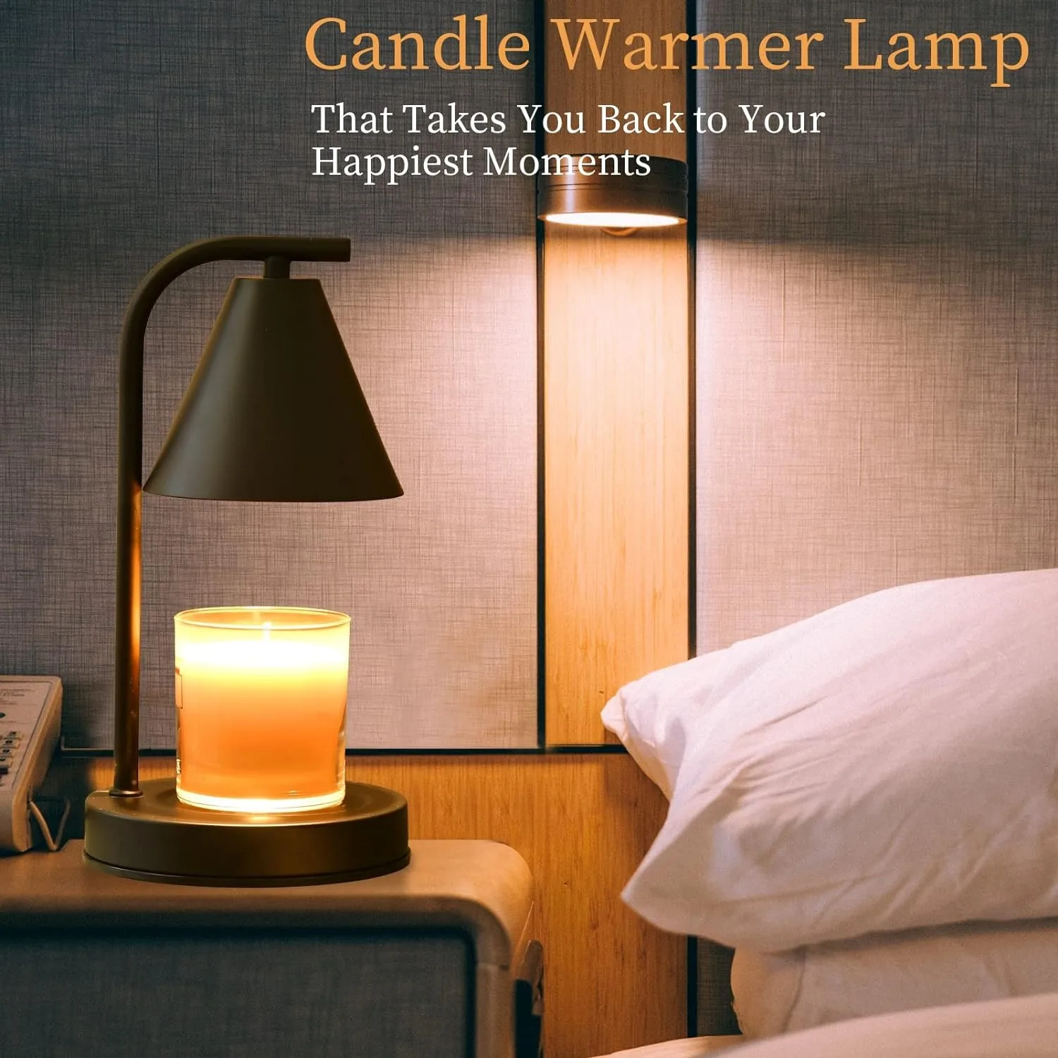 Electric Candle Lamp Warmer, Dimmable Wax Melt Warmer for Scented Candles Compatible Candle Jar