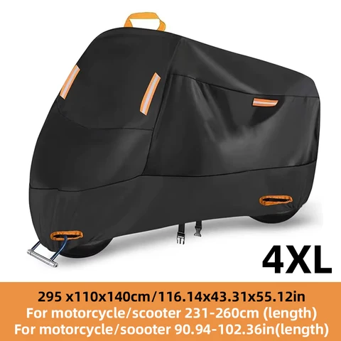 Новый чехол для мотоцикла XL-XXXXL, дождевик для мотоцикла, водостойкий, пылезащитный, УФ-защитный чехол, пальто для мотоциклов, велосипедов, скутера, чехол