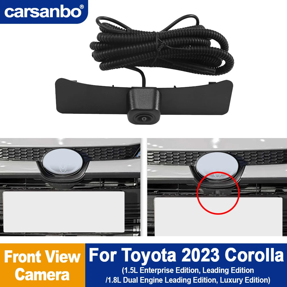 

Камера переднего вида Carsanbo для Toyota Corolla 2023 года, ночное видение, камера с эффектом рыбьего глаза