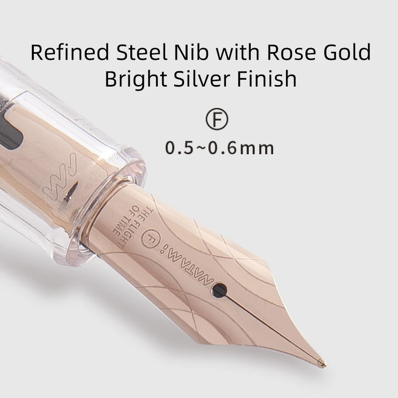 Natami Fountain Pen Fine Nib Gold Trim Smooth Writing Refillable Ink Converter Luxury Gift Office Business view 3