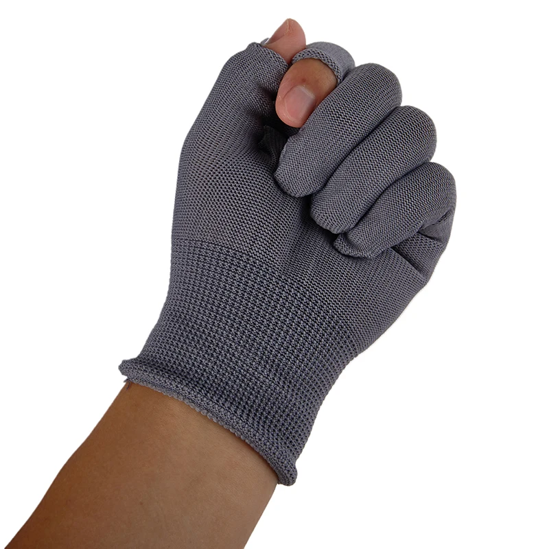Anti-Slip Fishing Gloves Spring Summer Ice Cool Breathable Sunscreen Antiskid Two-finger Full Fingers Cycling Sport Gloves image 6