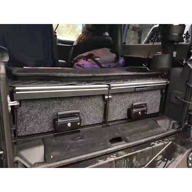 Offroad Car SUV Tool Storage Car Drawer for Jeep wrangler JK 4x4 Car Drawers System Slide 4 DoorsFor Ram ranger hilux np300 tac