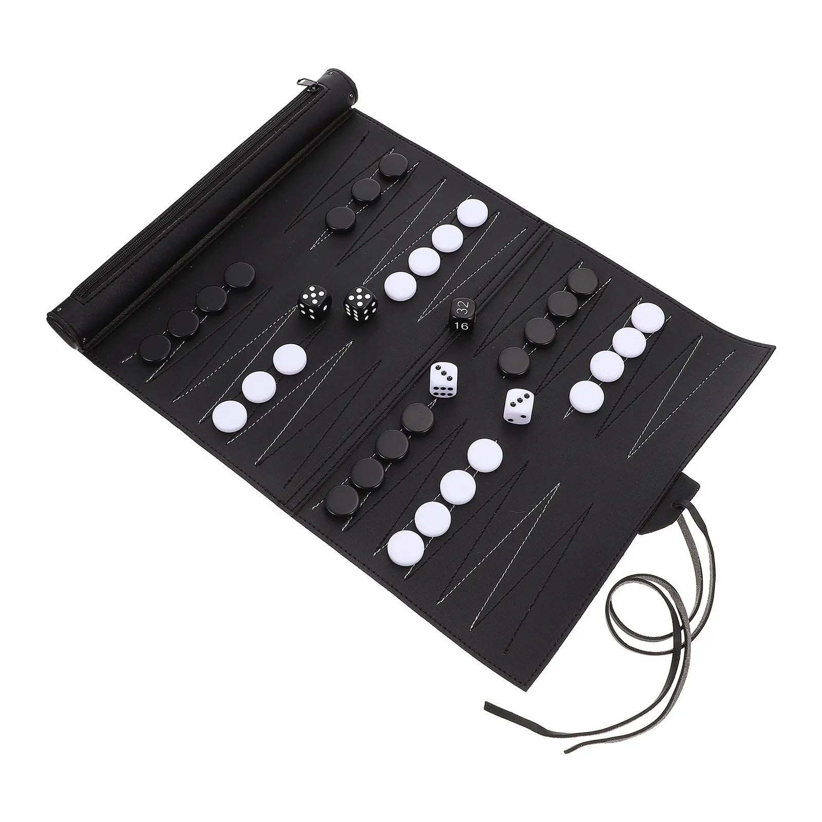 

1Pcs Textured PU International Chess Board Easy Carry Foldable Portable Chessboard for Beginners Experts Backgammon Board Game