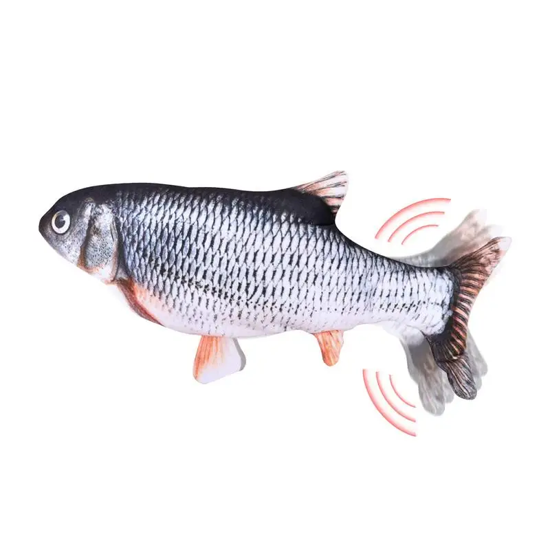 Cat Fish Toy Flappy Fish Interactive Dog Toy Flopping Fish Toy For Dogs Electric Moving Flopping Fish Plush Interactive Cat Toy