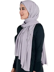 BOHOWAII turbanti Premium Women Jersey di viscosa Hijab sciarpa lunga Sciarpe Soft Stretch Head Wrap Sciarpe di cotone musulmano Echarpe