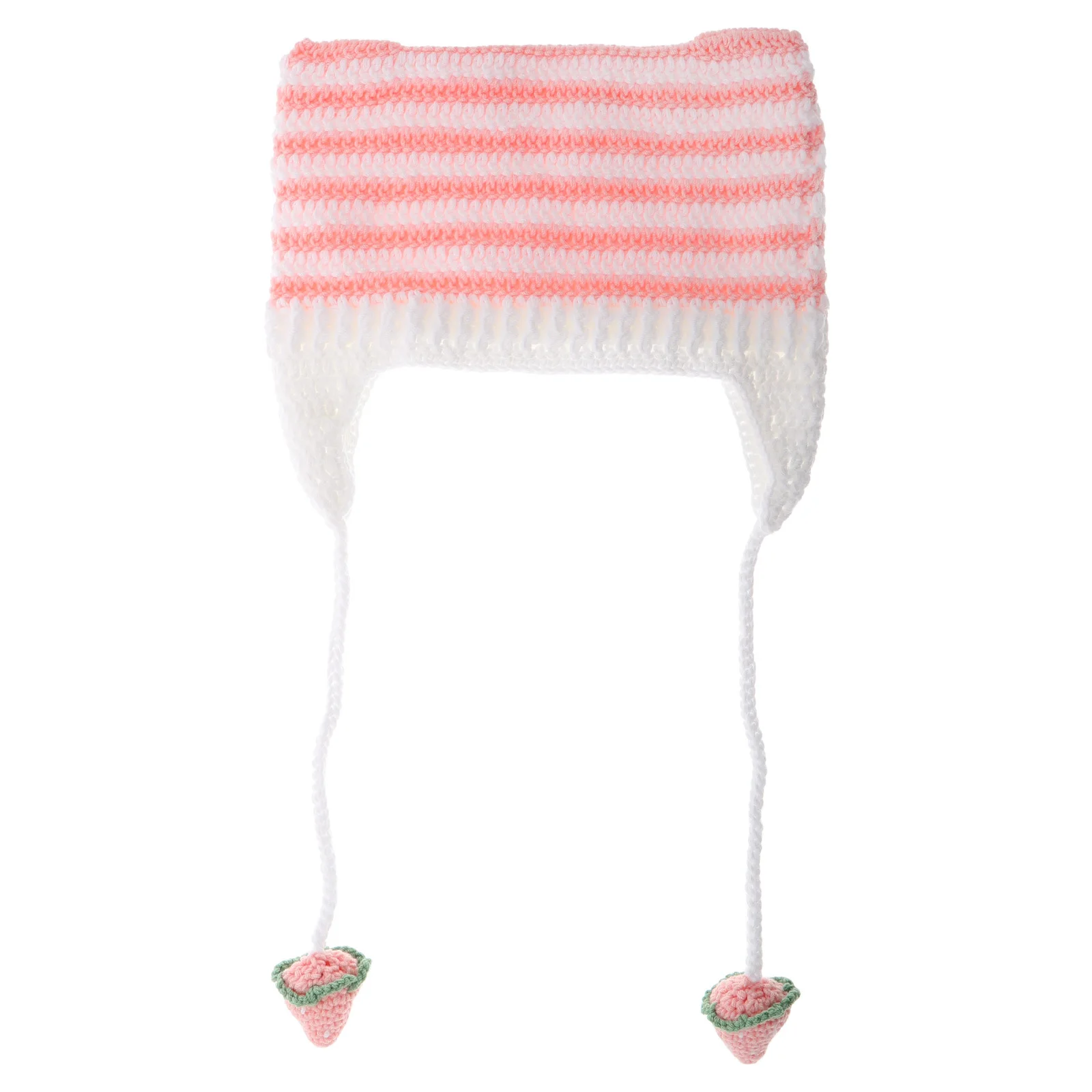 

Cat Ears Beanie Cute Cartoon Design Warm Hat Knitted Hats for Women Acrylic Student Cold-proof Cap
